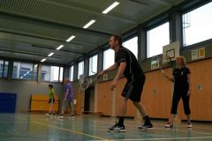 Badminton-in-Aktion